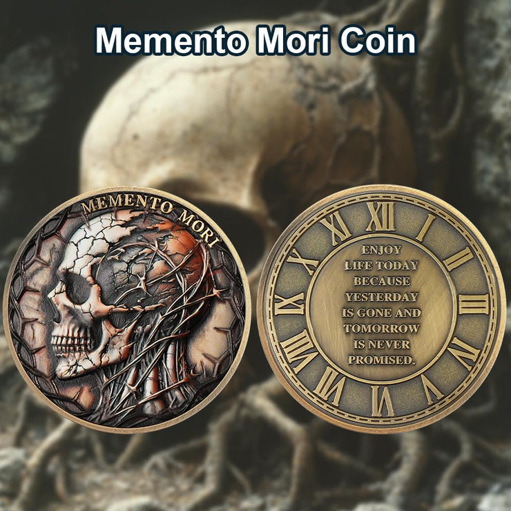 Memento Mori Coin Skull Challenge Coins