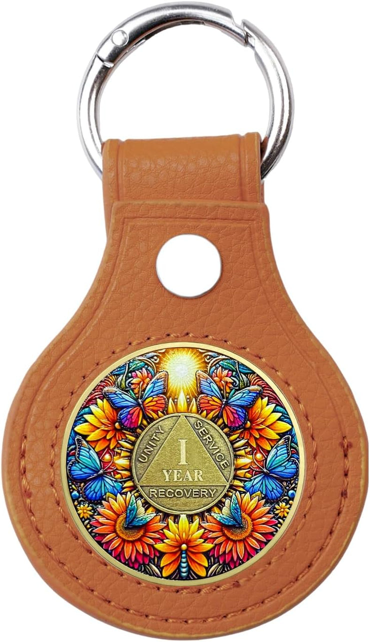 Handmade Premium Leather Coin Holder Keychain