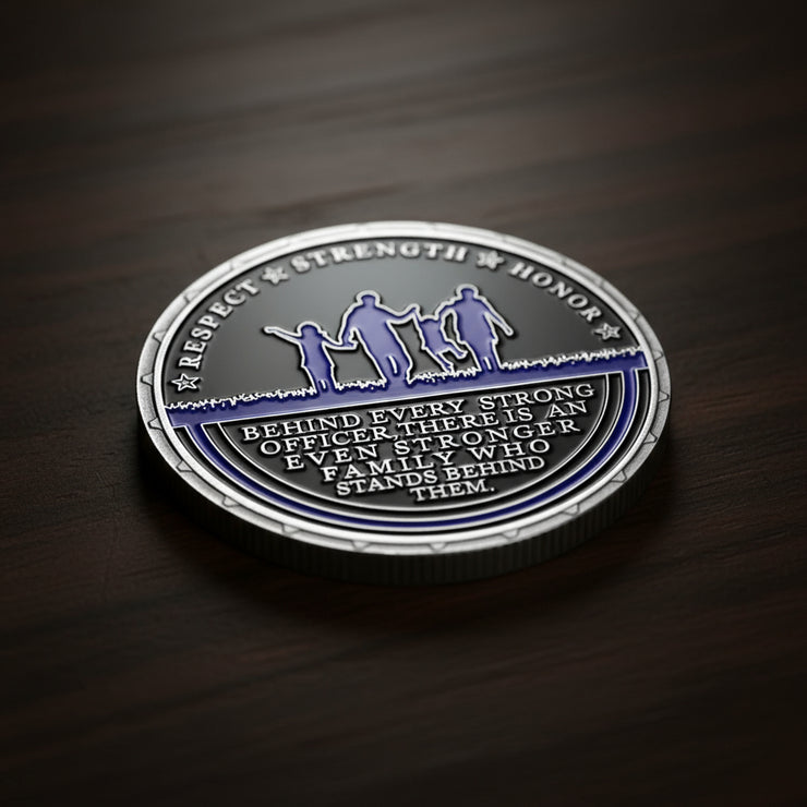 Thin Blue Line Police Law Enforcement Police Officer Challenge Coins