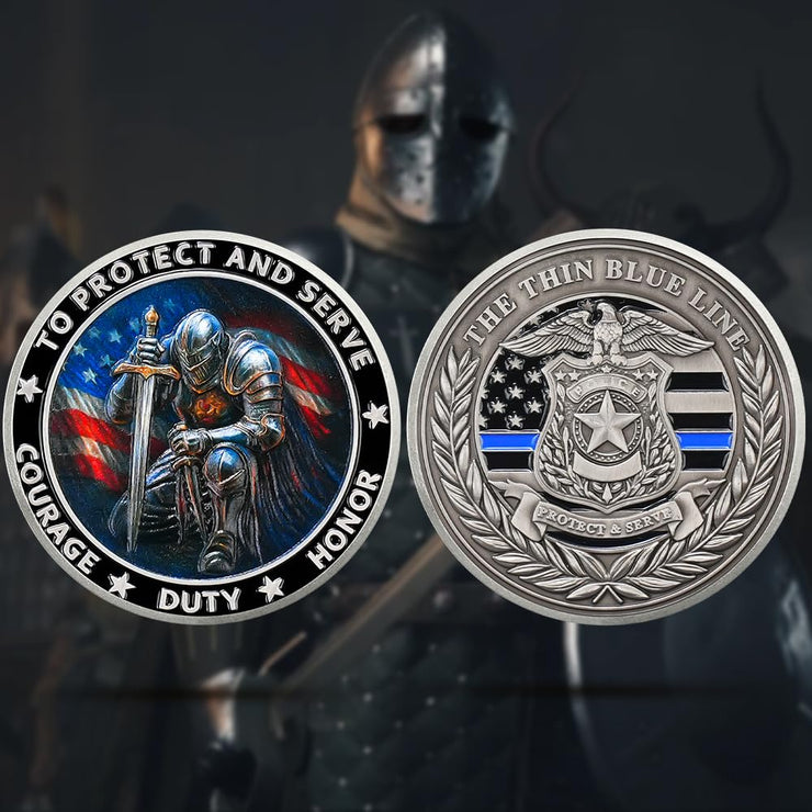 "Knights of Duty" Police Challenge Coin