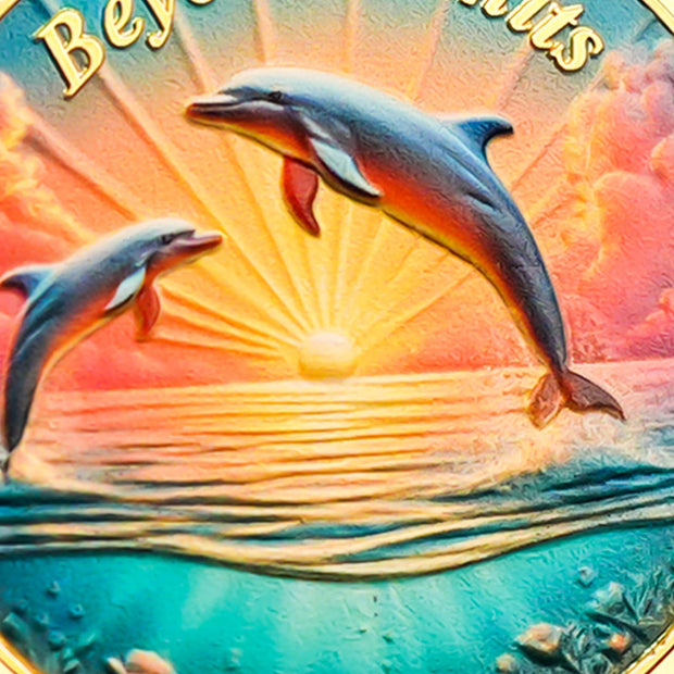 Beyond Limits Inspirational Dolphin Sobriety Coin