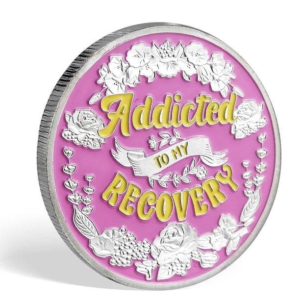 1 Year Sobriety Coin AA Chip and Medallions Anniversary Recovery