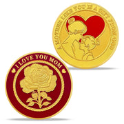 Mother and Daughter Heart Challenge Coin
