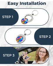 To Thine Own Self Be True Stainless Steel Coin Holder Keychain