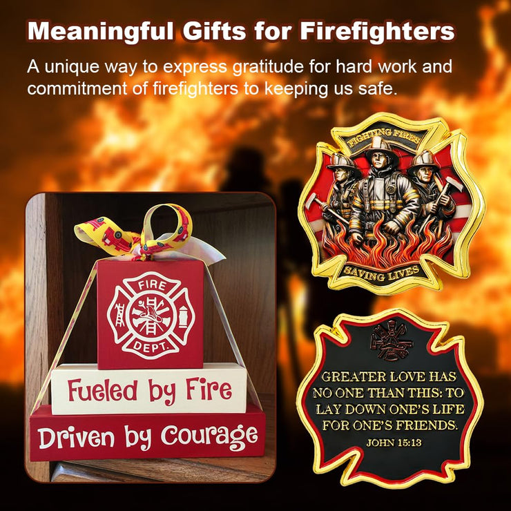 Firefighter Bravery Sacrifice Duty Coin