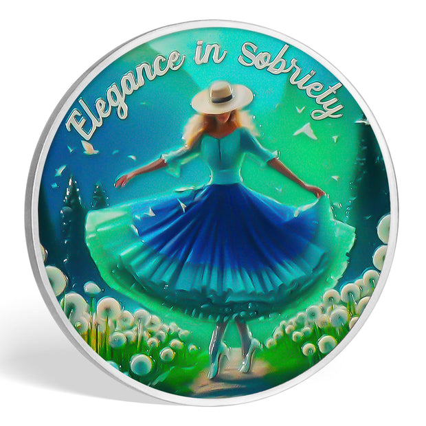 Doves & Flowers Nature Inspired Sobriety Coin