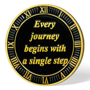 Seahorse  Every Journey Begins with a Single Step Sobriety Coin