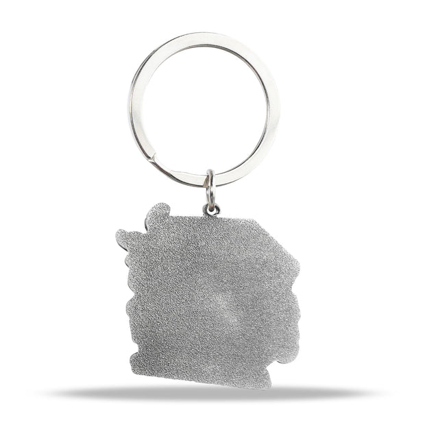 Unique Metal Steel Flame Trash Can Keychain