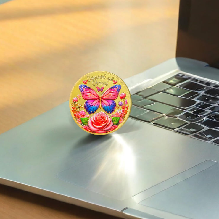 Butterfly Recovery Affirmation Sobriety Coin