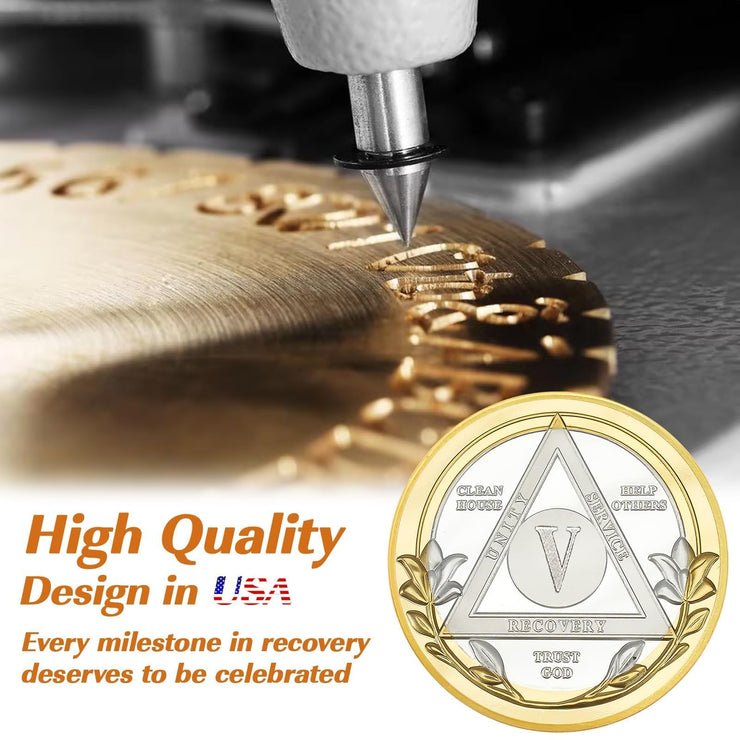 Victory Path 1-5 Year Sobriety Coin