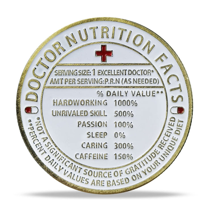 Doctor Nutrition Facts Appreciation Challenge Coin