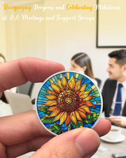Sunflower Sobriety Coin
