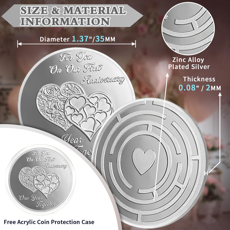 We Are Together 1st Wedding Anniversary Coin
