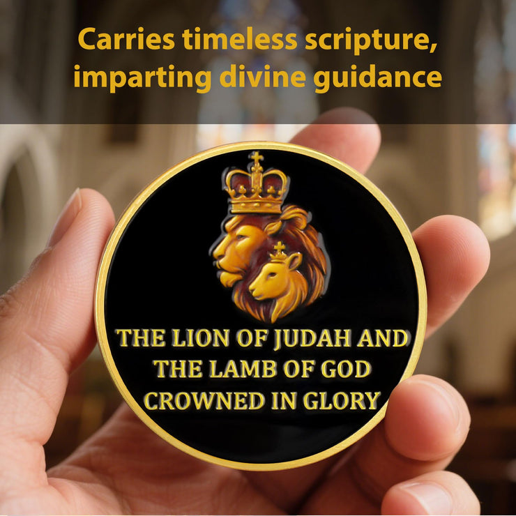 Lion of Judah and Lamb of God Christian Challenge Coin