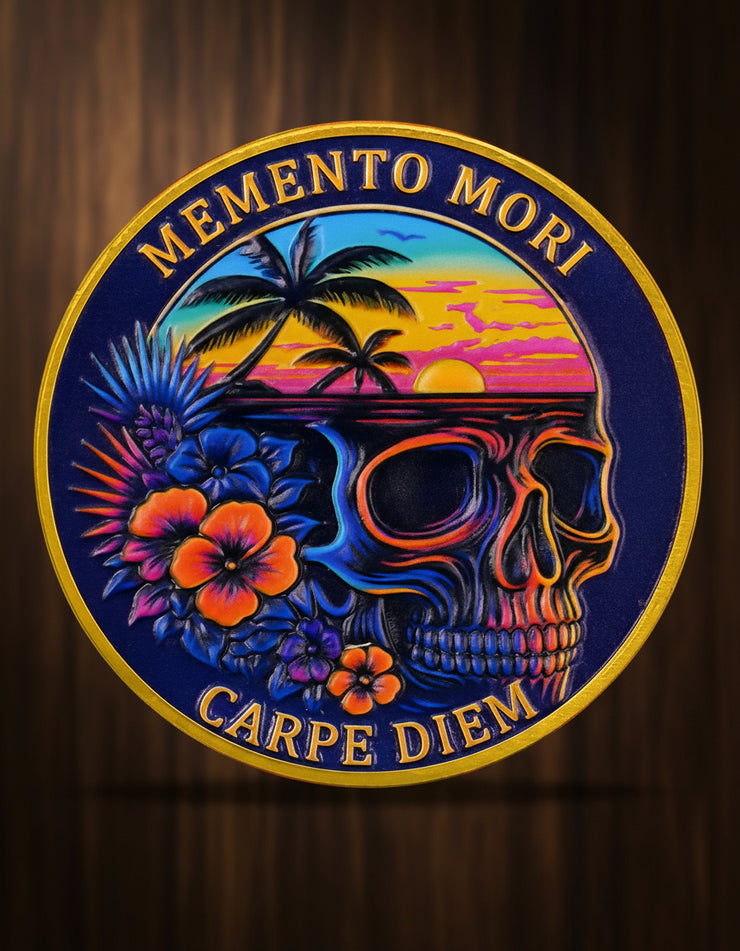 Memento Mori Coin Skull Challenge Coins Carpe Diem Coin