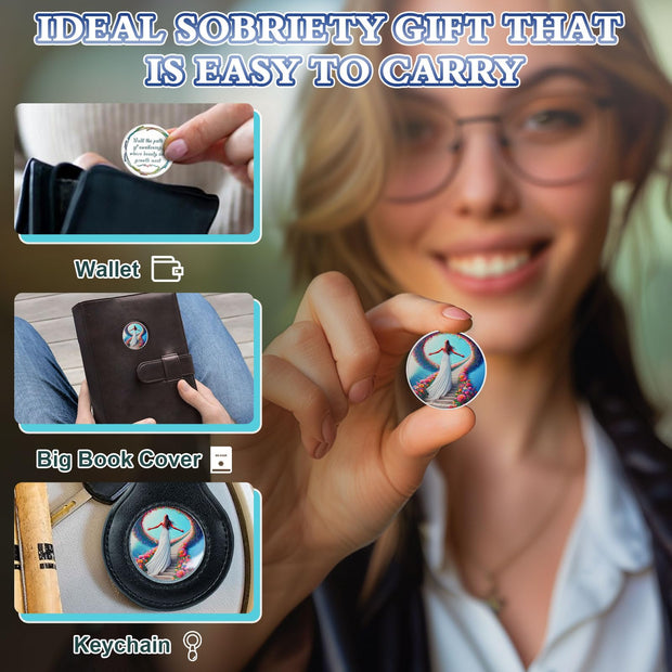 Flowers All The Way Sobriety Coin