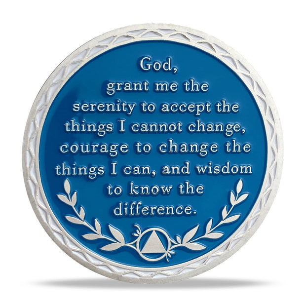 Lotus AA Sobriety Chip One Day at a Time Recovery Coin