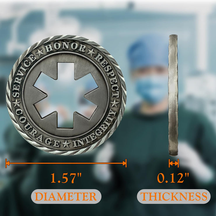 Emergency Medical Services Logo EMS Challenge Coin EMS