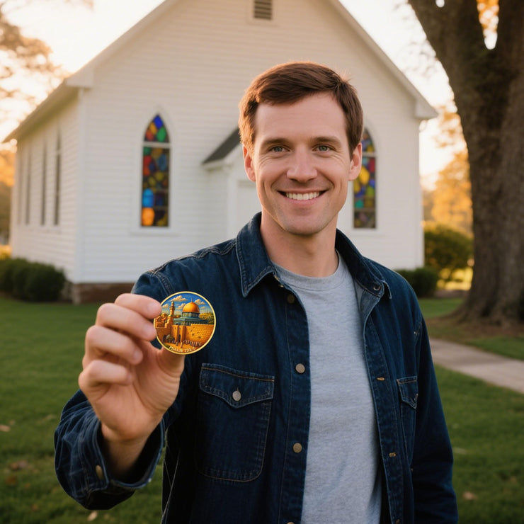 Jerusalem Peace Commemorative Christian Challenge Coin