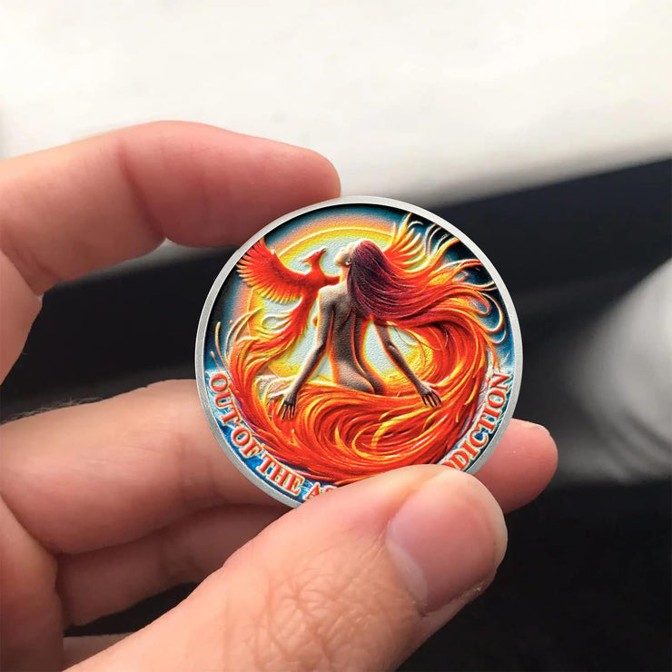 Phoenix Woman Sobriety Coin