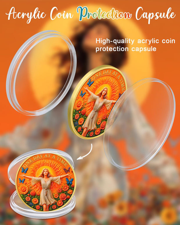 Tree of Life One Day at A Time Sobriety Coin