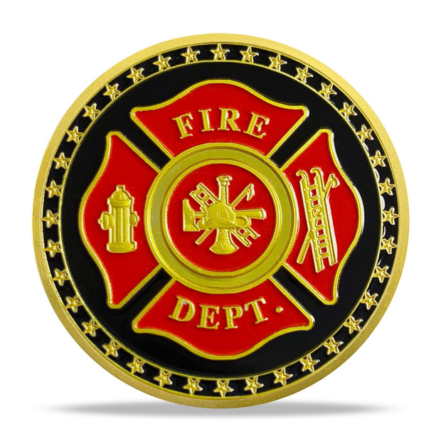 Firefighter Helmet Challenge Coin