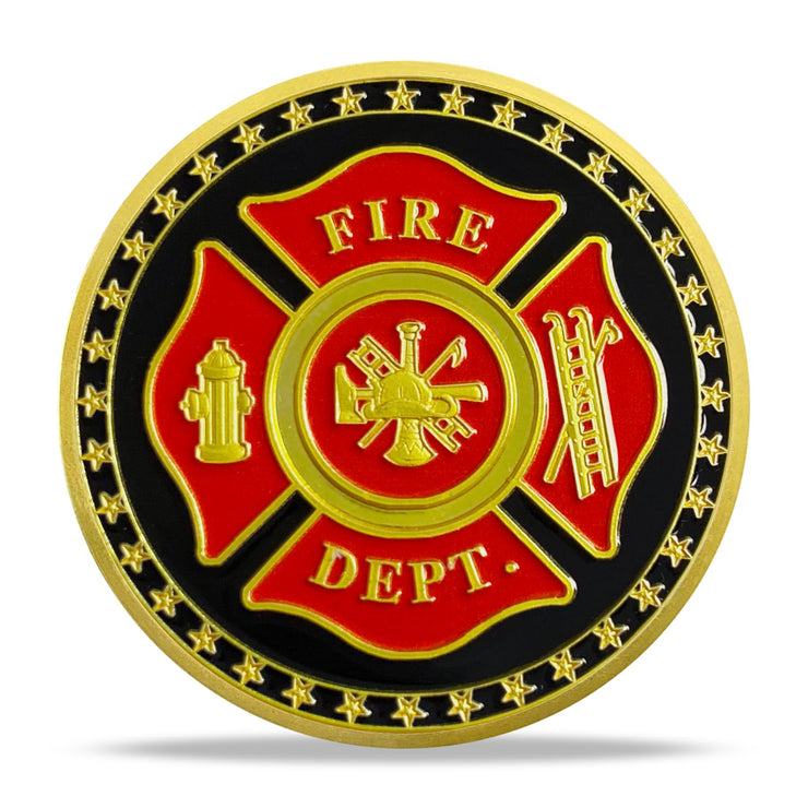 Firefighter Helmet Challenge Coin