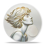 Short-Haired Woman Sobriety Coin