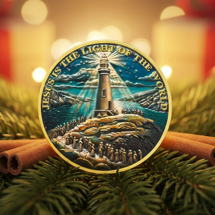 Crowd Lighthouse Religious Coin