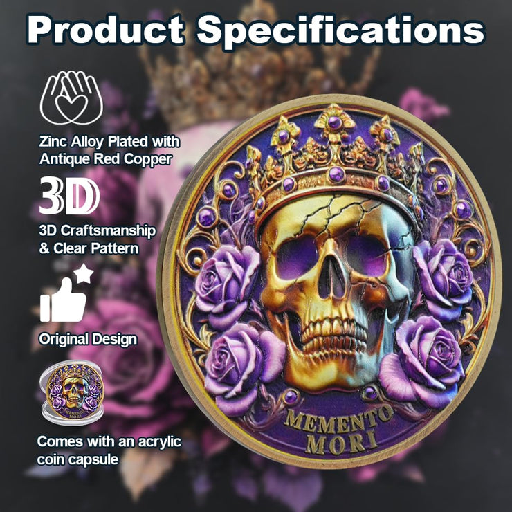 Your Time is Limited Inspirational Stoicism Memento Mori Coin