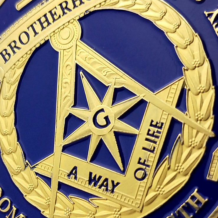 Freemasonry Brotherhood Gold Masonic Challenge Coin