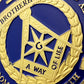 Freemasonry Brotherhood Gold Masonic Challenge Coin