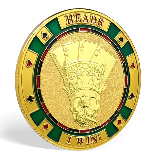 Win or Lose Poker Skull Challenge Coin