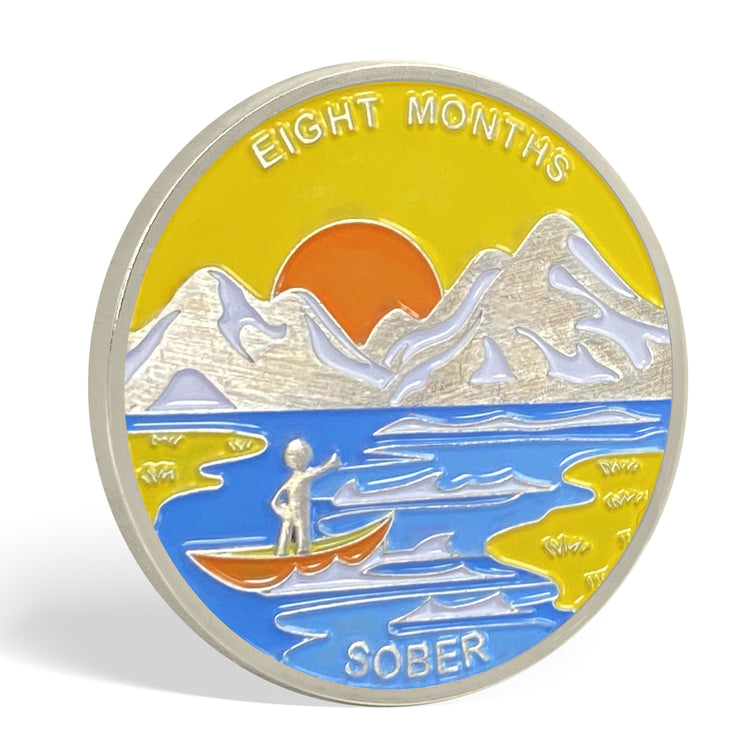 1 Month 1 Year Mountains and Highways Commemorative Gift Sobriety Coin