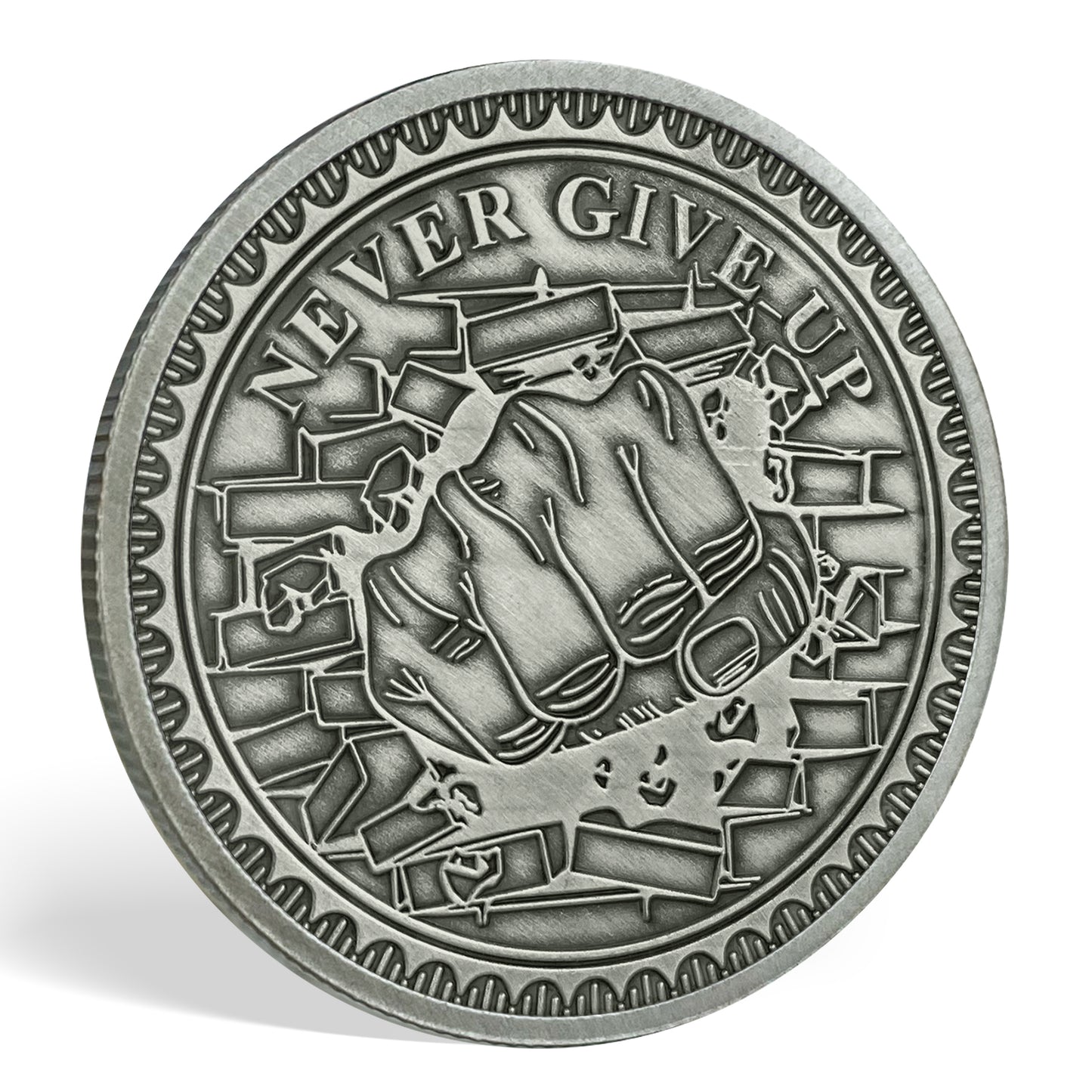 Never Give Up Encouragement Sobriety Coin Growth Gift AA Chips