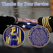 Female Police Officer's Back View Challenge Coin