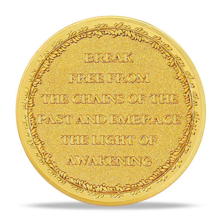 Motivational Recovery Coin Embrace Awakening Transformative Journey toward Personal Growth and Freedom
