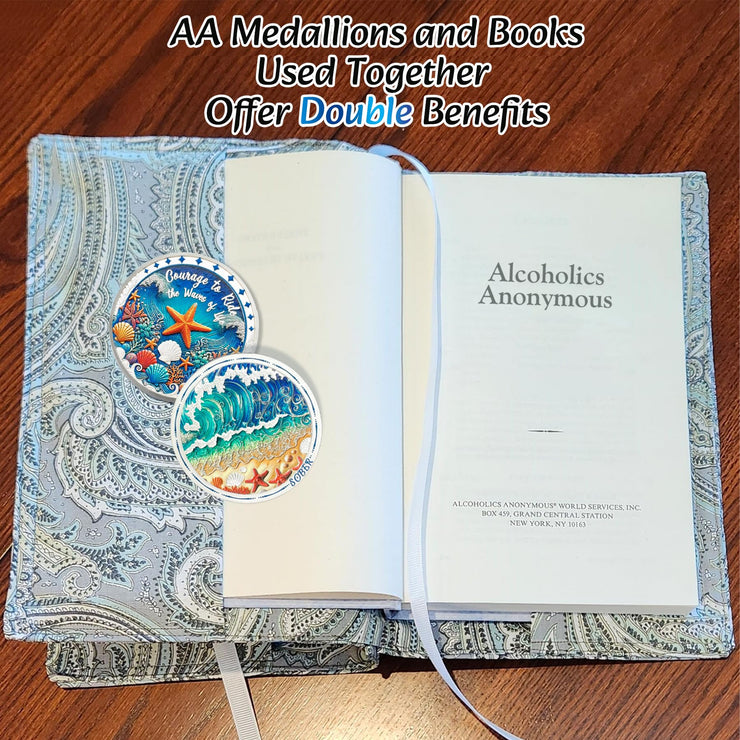 Unique Addiction Recovery Ocean Shells Sobriety Coin