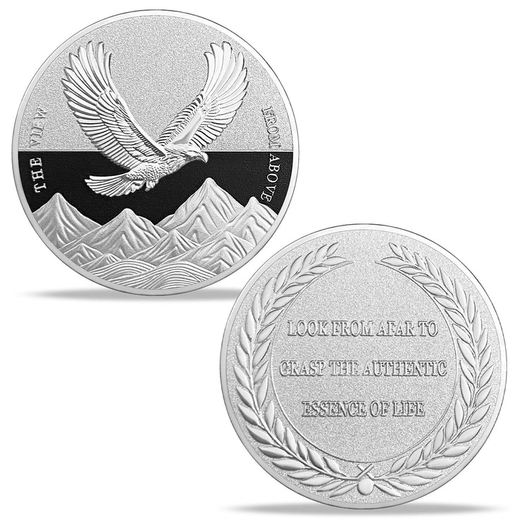 The View from Above Eagle Inspiring Challenge Coin