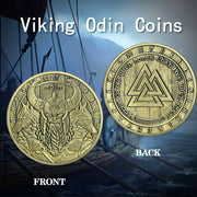 Viking Warrior coin with Wolves Norse Mythology Odin Viking God Coin