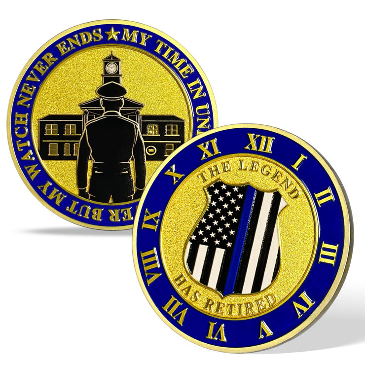 Patriotic Police Law Enforcement Honor & Service Medallion Coin
