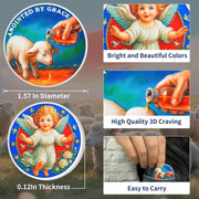 Christian Challenge Coin with Sheep Being Smeared Oil Balm