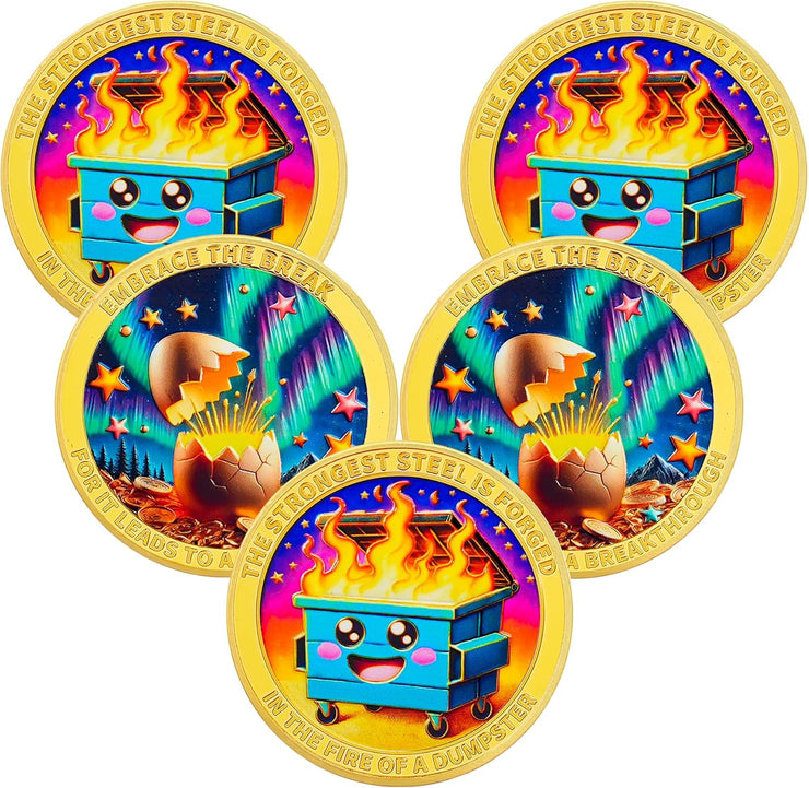 Emerging from Cocoon Dumpster Fire Coin