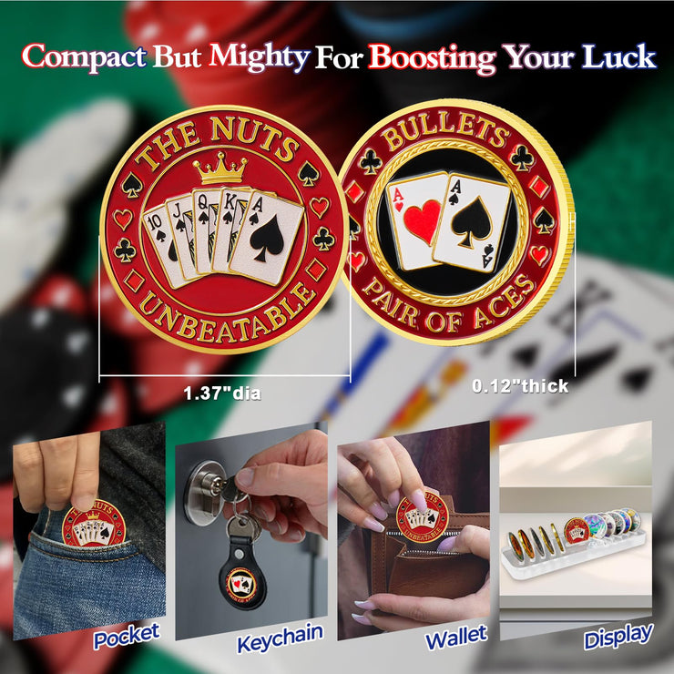 Poker Card Protectors  Good Luck Guard Coin