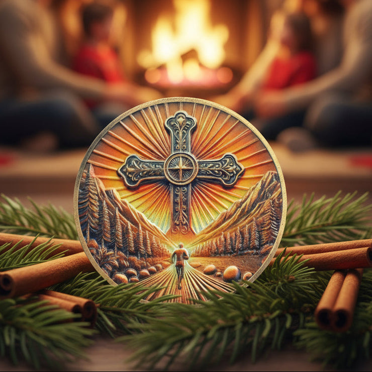 Radiant Cross Path Religious Coin