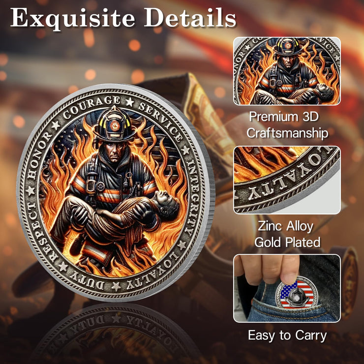 Honor Fire Department Rescue Praye Challenge Coin