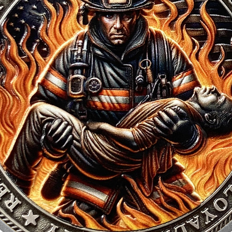 Firefighter Rescue Challenge Coin