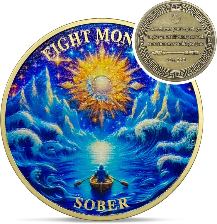 1-12 Months Recovery Addiction Celebrate Living Clean Sobriety Coin