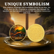 Cross Bridge Design Christian Prayer Medallion