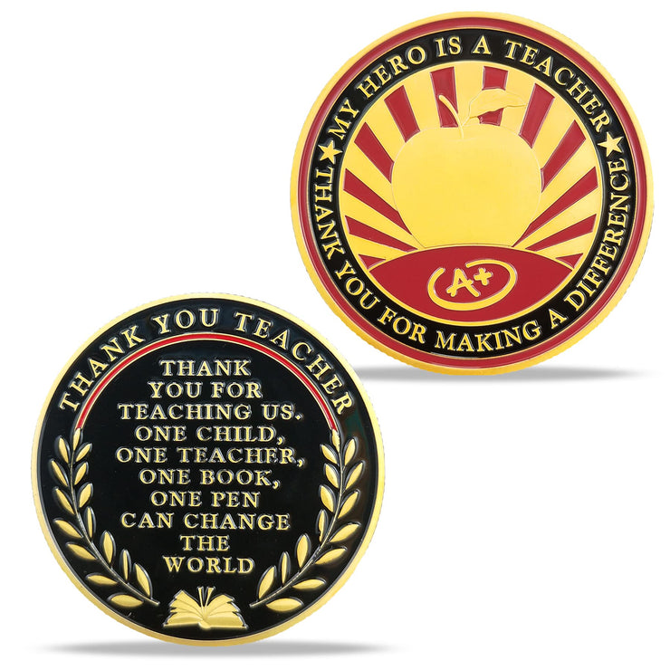 Thank You Teacher Appreciation Challenge Coin
